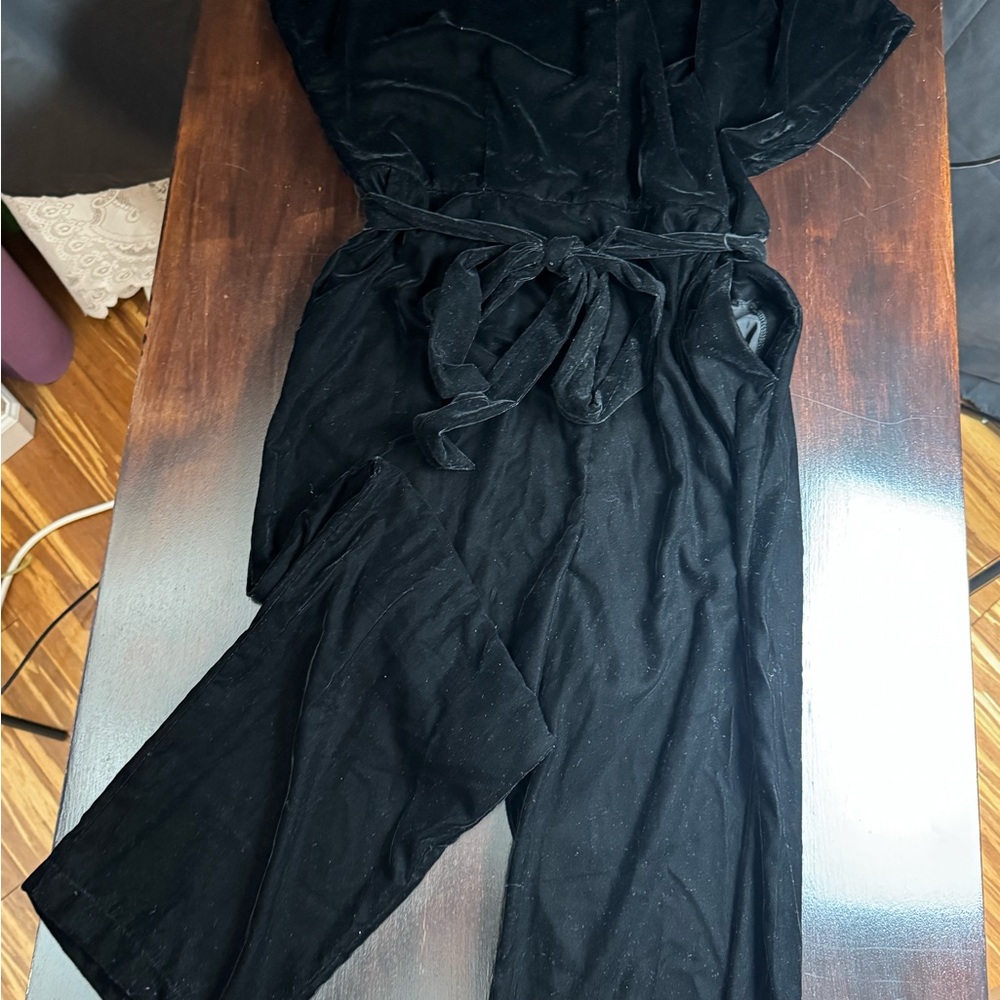 GAP Velvet Black Jumpsuit